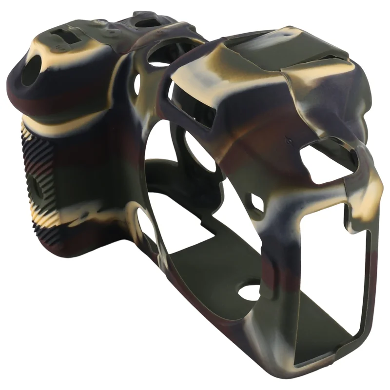 HFES SLR-Kameratasche, geeignet für Canon EOS R7 Kamera, Silikonhülle, R7 SLR-Kamera-Schutzhülle, Camouflage