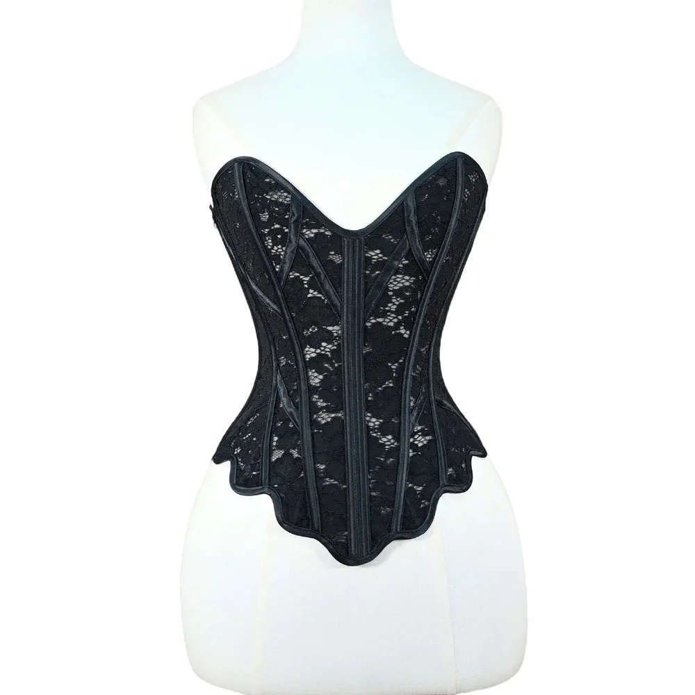 

Женский сетчатый корсет-бюстье, модный винтажный лиф на шнуровке с эффектом пуш-ап, сексуальные укороченные топы без бретелек для свадебной вечеринки