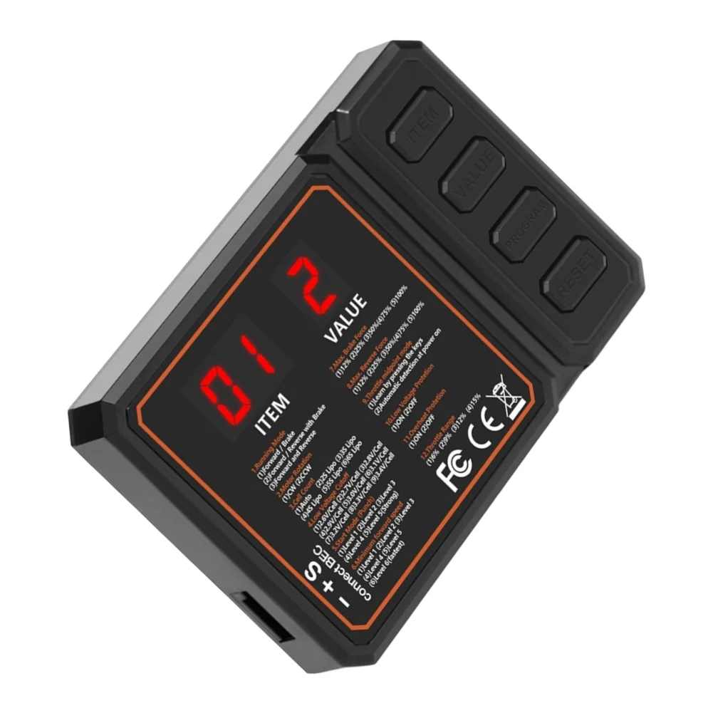 Brushless Motor Tuning Card - User-Friendly Programming Device with ABS Housing LED Display and Compact 79x53x12mm Size