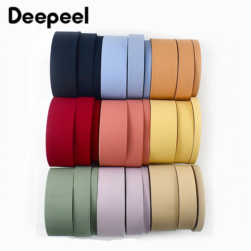 

5/10Meters Deepeel 10/25/38mm Candy Color Pressure Cloth Webbing Polyester Bowtie Hair Ribbon Lace Fabric Sewing Bias Accessory