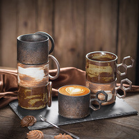 Creative Industry Vintage Clay Mug 7oz 220ml Retro Ceramic Tea Coffee Cup