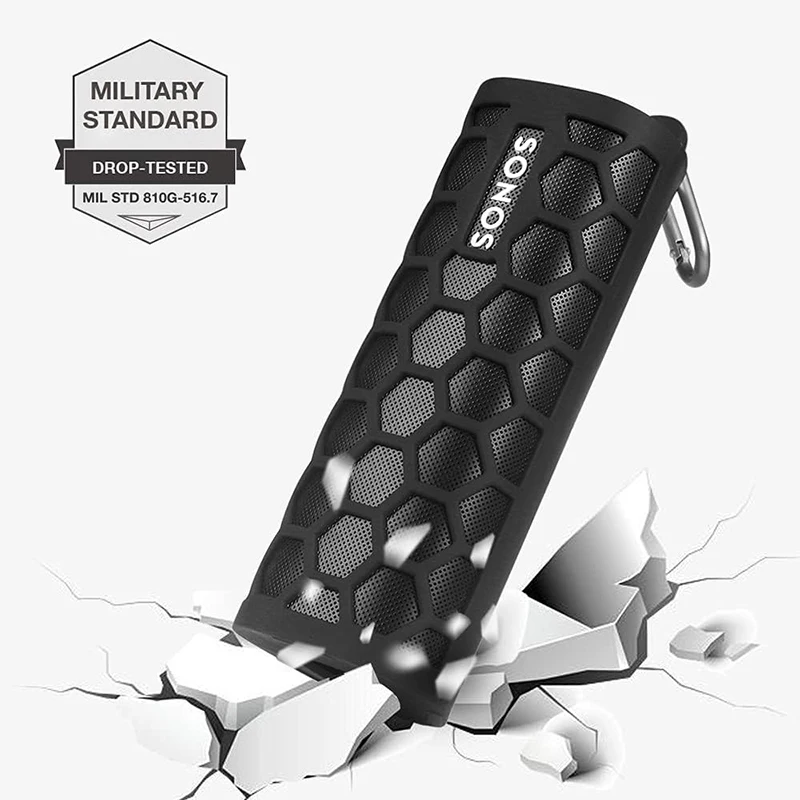 ZOPRORE 부드러운 실리콘 휴대 보호 파우치 슬리브 보호대 커버 여행 케이스, Sonos Roam 무선 블루투스 스피커용