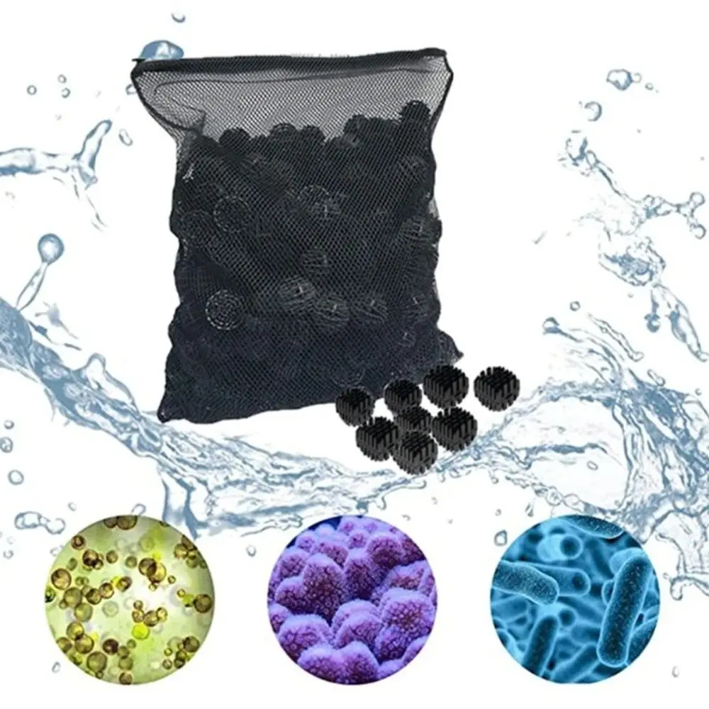 10Pcs Pond Media Nylon Filter Bag New Isolation Bag Black Filter Net Bag for Aquarium Fish Tank Reusable Mesh Zip Net Bag