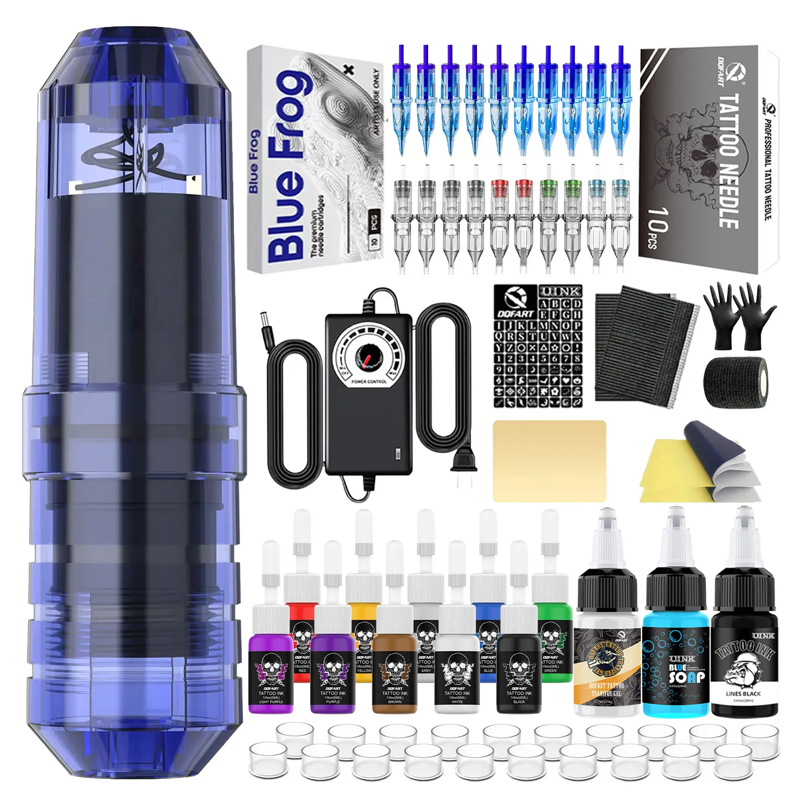 

Beginner Tattoo Kits Tattoo Machine Pen with Cartridge Tattoo Needles Tattoo Inks Kits for Tattoo Artists Tattoo Supplies