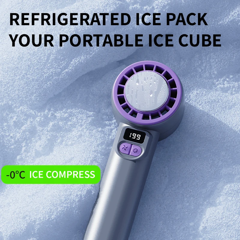 

F8 High-speed mini air cannon fan, USB-powered portable handheld fan with semiconductor cooling