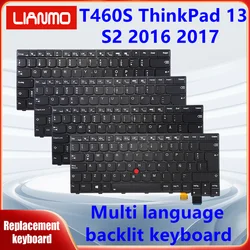 Arabic Sweden Denmark Bulgarian Canadian French Hebrew Norwegian Latin Spanish keyboard for Lenovo T460S S2 2016 2017 ThinkPad13