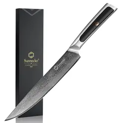 Japanese Damascus Steel Slicing Knife 8 Inch VG10 Core Blade Cutter Sharp Meat Vegetable Fruit Slicer Kitchen Cooking Tools