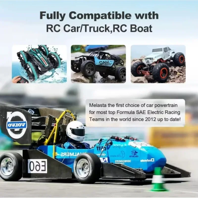 بطارية بديلة 7.2 فولت 6800 مللي أمبير NiMH مع موصل تفريغ Tamiya لألعاب RC وسباق السيارات والقوارب والطائرات