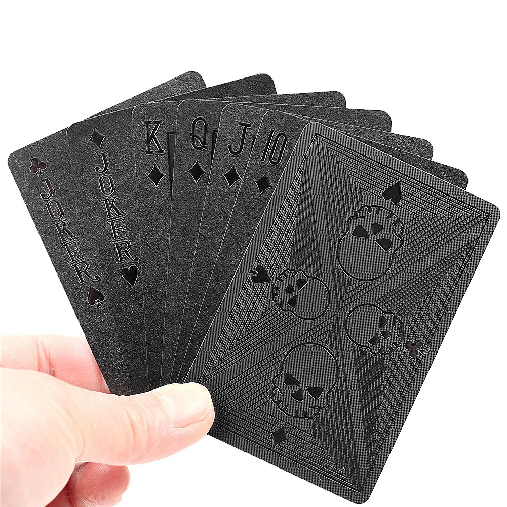 54pcs Black Gold Playing Card Game Card Group Waterproof Poker Suit Creative Magic Dmagic Package Board Game Gift Collection