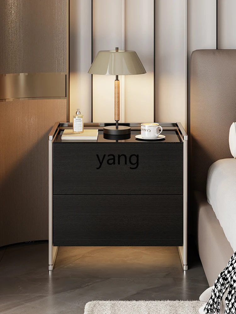 LMM， Italian bedside table household bedroom light luxury high sense simple modern bedside table
