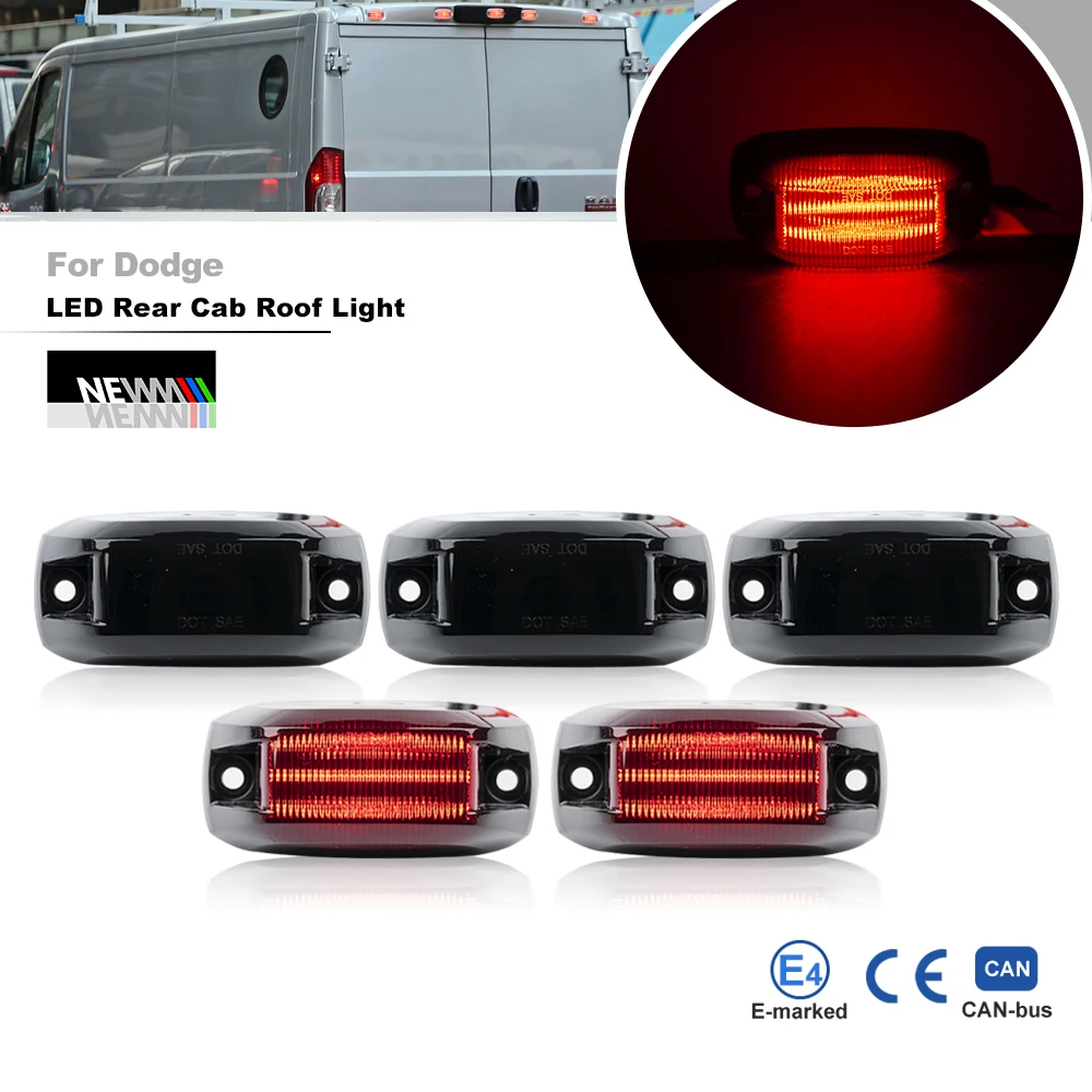 Reemplazo de luz de techo de cabina ahumada para 2014-2023 RAM ProMaster 1500 2500 3500 Van LED marcador luces de espacio en funcionamiento 68169776AA