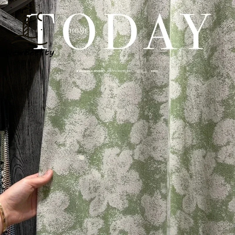 

American French Medieval Romantic Jacquard Chenille Curtains for Living Dining Room Bedroom Blackout Custom Size Retro Print