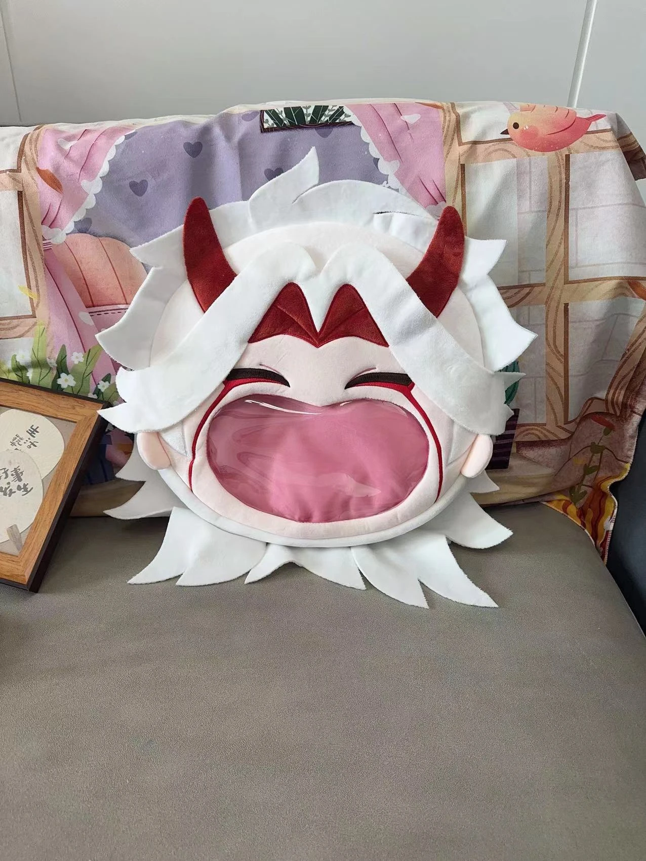 Genshin Impact Arataki Itto Big Mouth Plushies Plush Doll Backpack Purse Crossbody Bags Handbags Itabag Anime Figure Toy Kids