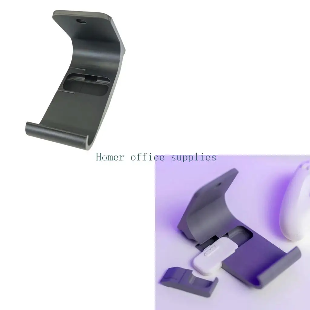 K43B Under Desk Controller Holder for Steam Controller 2, 3D Printed Plastic Hanger with Front Lip and Mounting Plate for Gaming