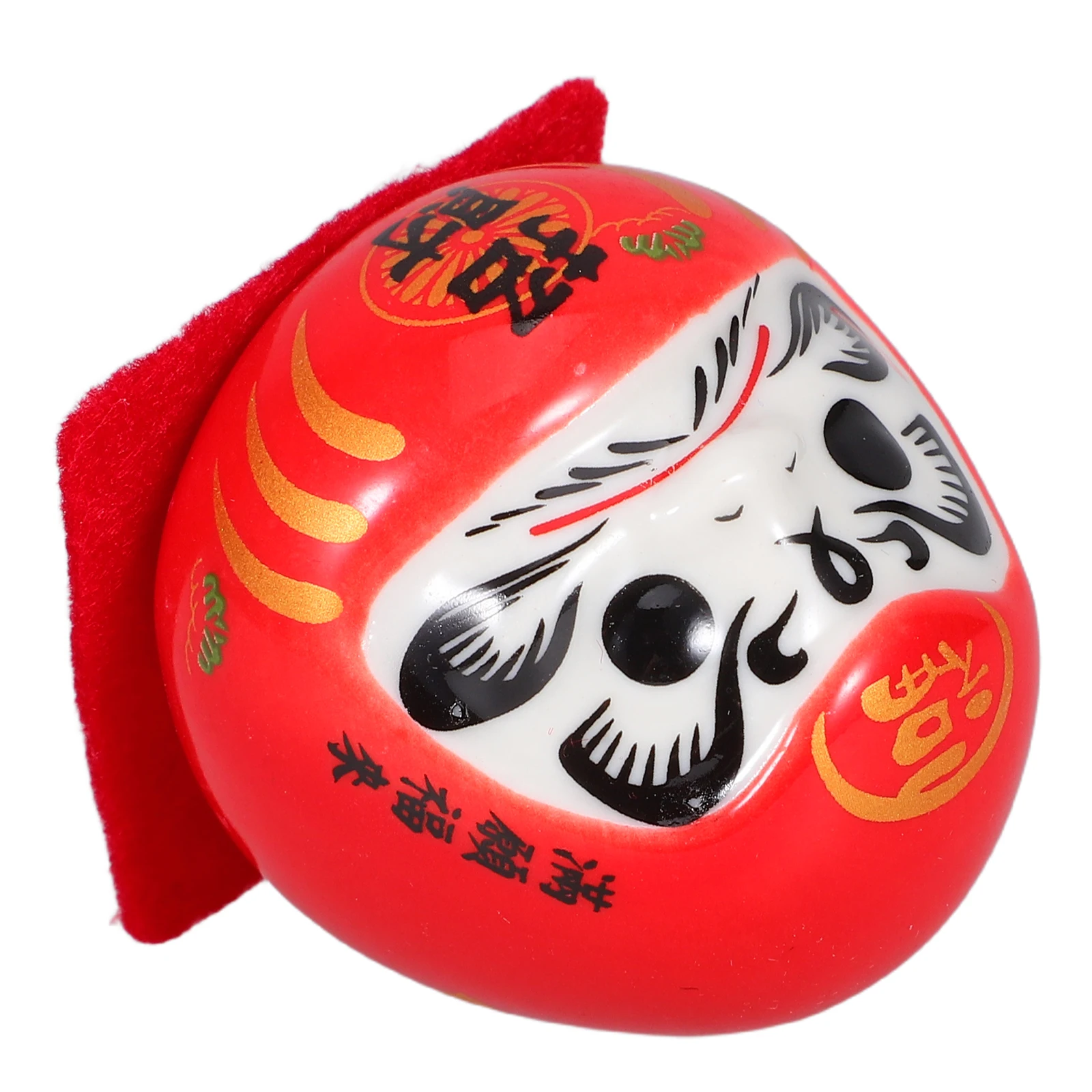 Mini Tumbler Dharma Eggs Ceramic Daruma Miniature Japanese Daruma Statue Car Interior Ornament Statue Wealth Fortune Figurine