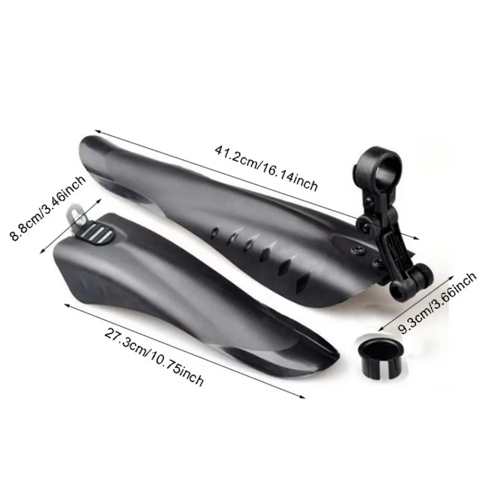 2pcs Bicycle Fender PP Soft Plastic Suitable Bicycles  Rear Shock BIKE Thicken Splash Protection Accessory image 3