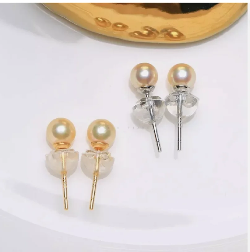 

Изысканные серьги с натуральным жемчугом Южных морей AAAA8-9 14K