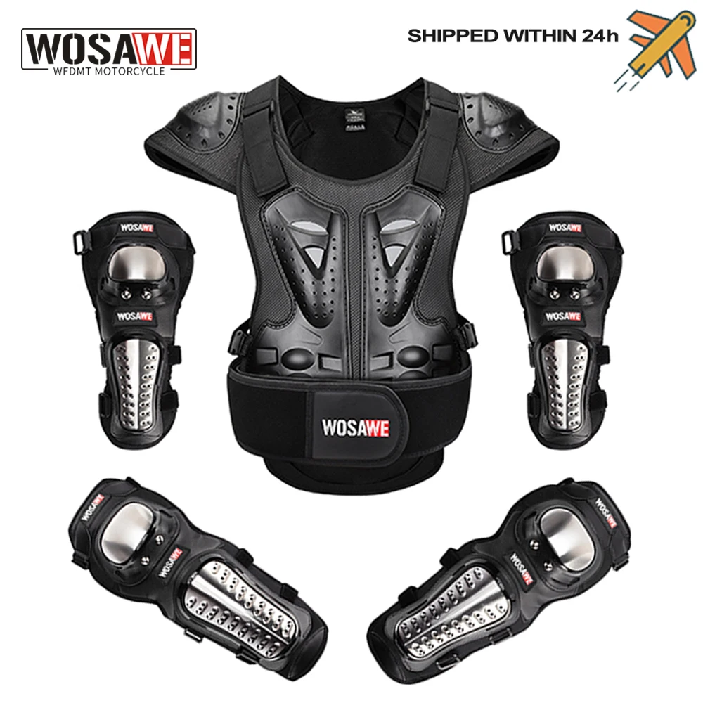 

WOSAWE Motorcycle Armor Vest Moto Racing Chest Protector ATV Motocross Off-Road Ski Body Jackets Protective Gear Suit For Adult