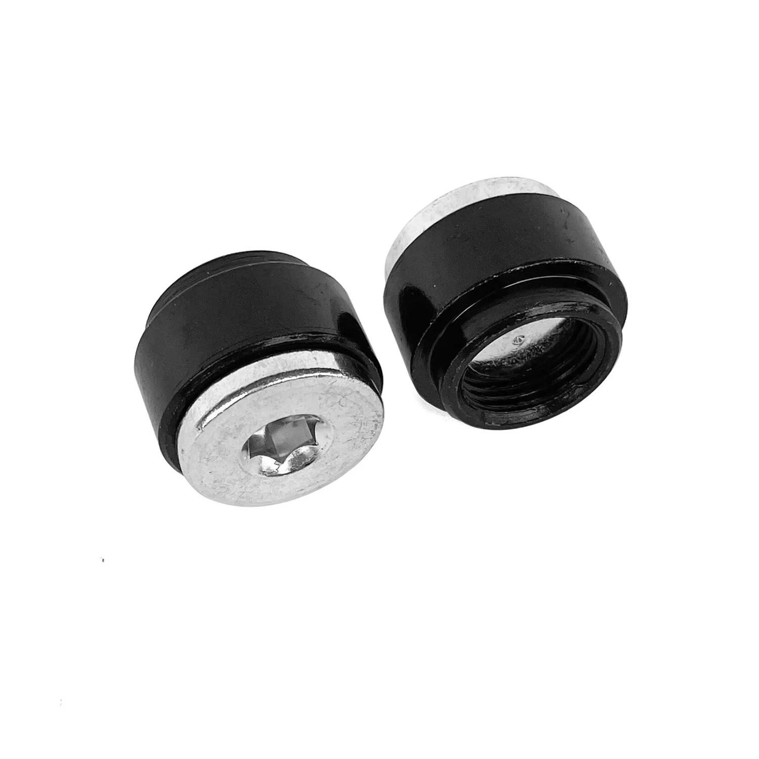 Motorcycle Exhaust O2 Oxygen Sensor Weld Bung Stepped Mounting Boss and Plugs (2 Bungs + 2 Plugs) M18 X 1.5