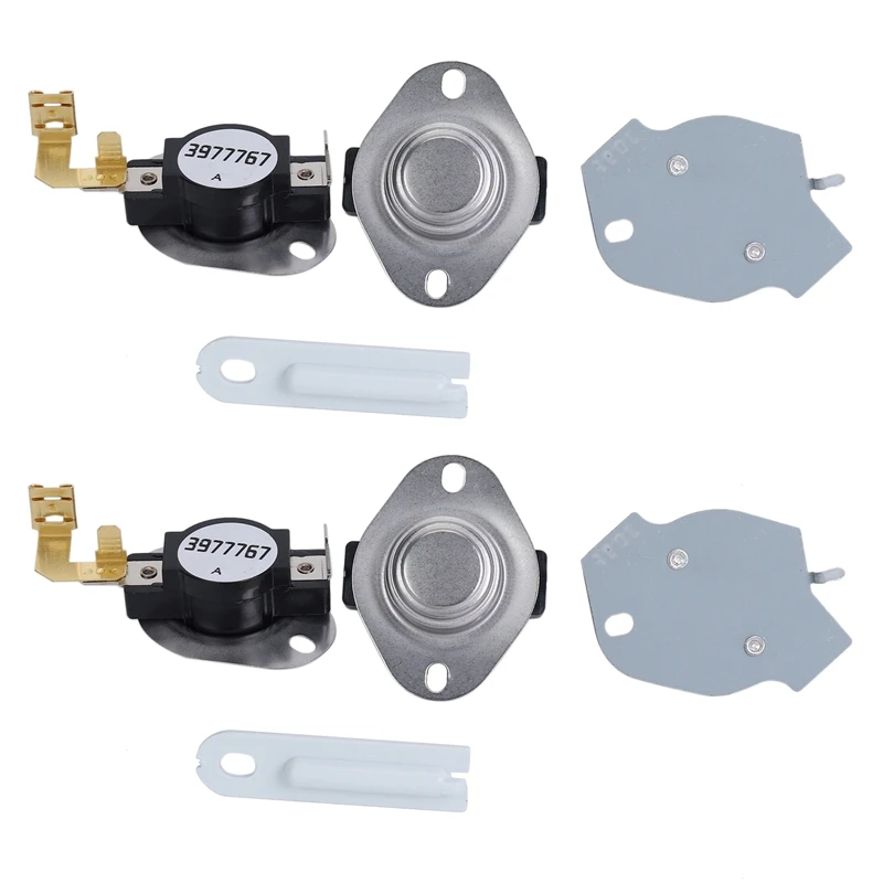 

2X Dryer Replacement Kit 3387134 High-Limit Thermostat 3392519 Dryer Thermal Fuse 3977393 Thermal Cut-Off Switch