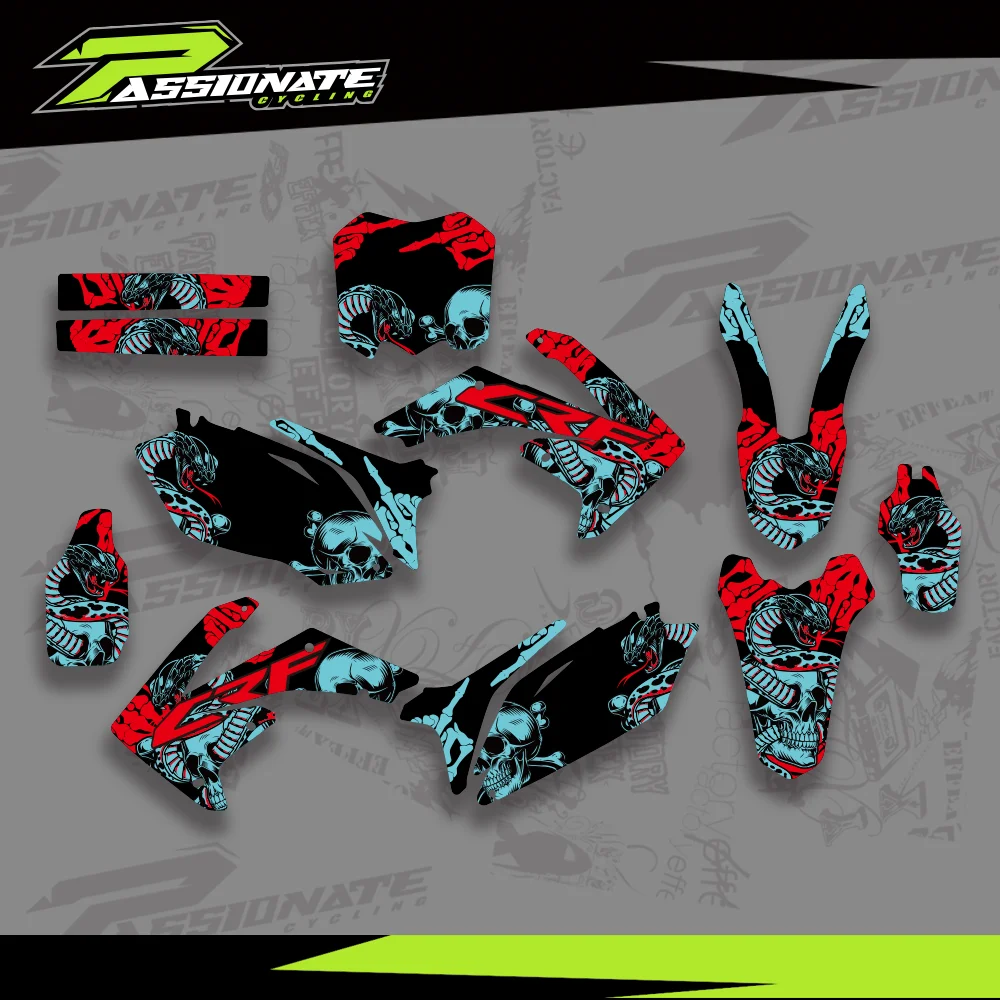 

For Honda CRF250 CRF 250 2010-2013 CRF450 CRF 450 2009-2012 Motorcycle Fairing Graphics Background Decals Sticker Customize