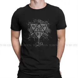 D20 Of Power DND Men T Shirt Cotton Graphic O-Neck Tee Shirt Harajuku Tops