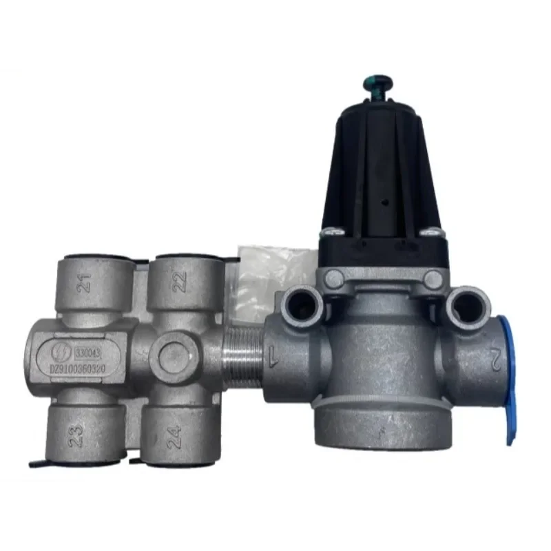 (For Shaanxi Heavy Duty Truck Parts Delong New) M3000 F3000 X3000 Dryer Pressure Limiting Two-Position Five-Way Valve