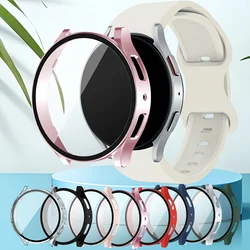 Tempered Glass+PC Case for Samsung Galaxy Watch 7/6/5/4 cover 40/44mm Full bumper screen protective smart watch case Accessories