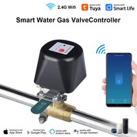 Tuya Smart WiFi Gas Valve Manually Open Valve Manipulator Control Home Automatically Shut-Off Gas Controller Work with Alexa