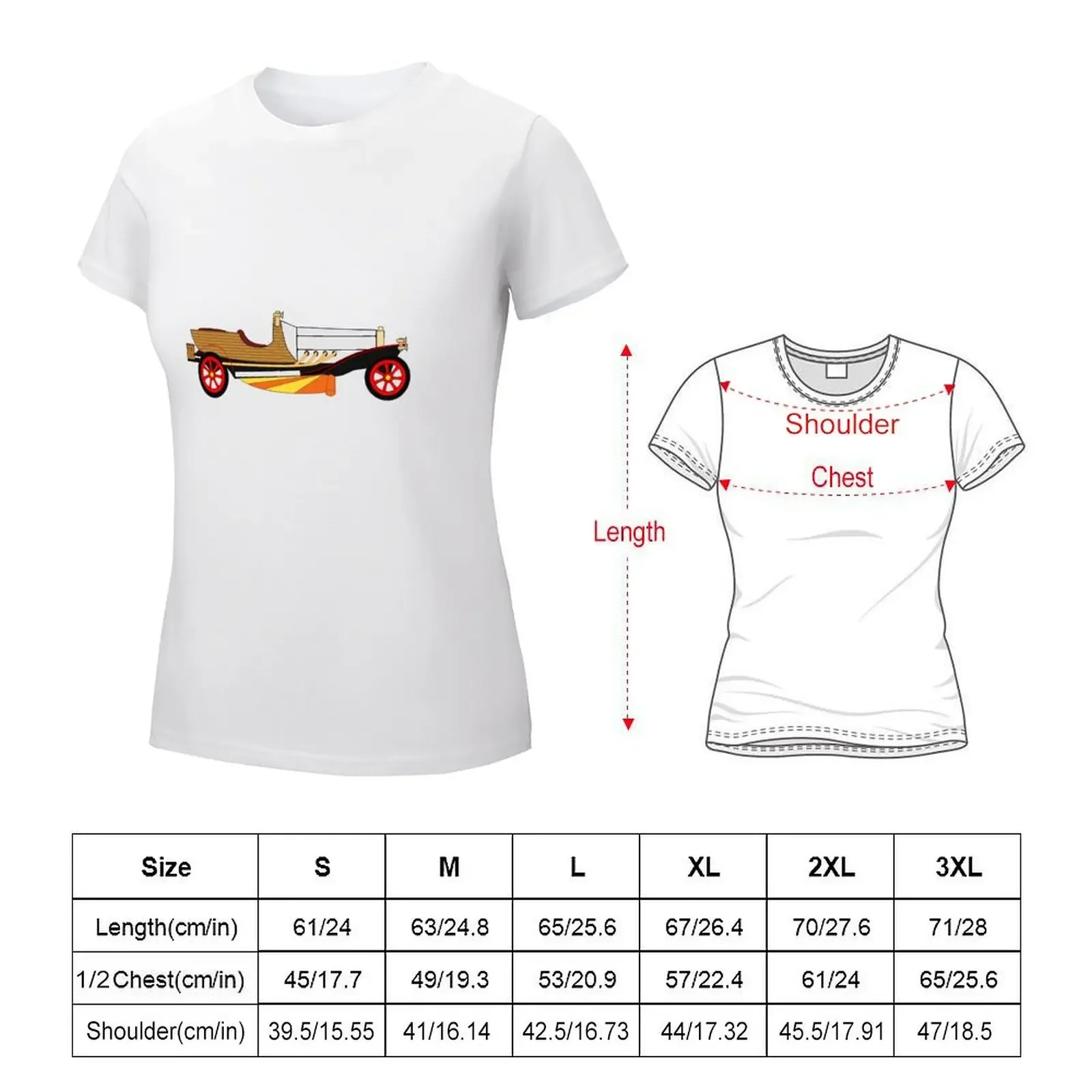 Chitty Chitty Bang Bang T-shirt lady clothes Female clothing Women's summer blouses 2024