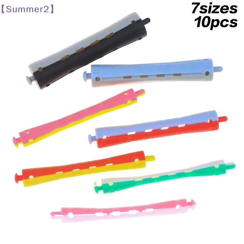 【Xia2】10Pcs Rollers Heatless Hair Curler Soft Curling Rod Pull Core Lazy Curls Flexible Rods Wave Formers Hair Styling Tool{S}