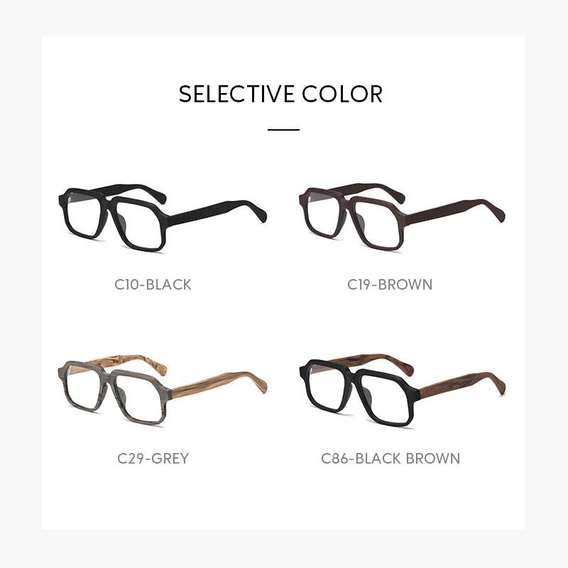 แท็กเฮเซคียี่ห้อ Retro ไม้แว่นตาผู้หญิง 2025 Acetate กรอบแว่นตาผู้ชาย T8188 วงกลมแว่นตาคุณภาพสูงแว่นตา