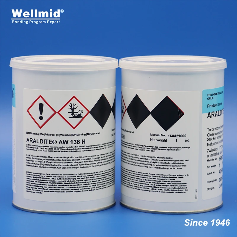 ARALDITE AW136H Cas.25068-38-6 White epoxy resin with HARDENER HY991 994 HY997 Multiple fluid states and color for 2K adhesive