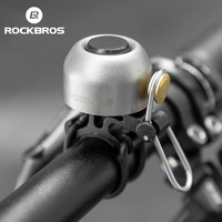 ROCKBROS Mini Bicycle Bell Safety Warning Bike Bell Handlebar Copper Alloy Non-slip Bicycle Horn Ring Cycling MTB Road Bike Horn