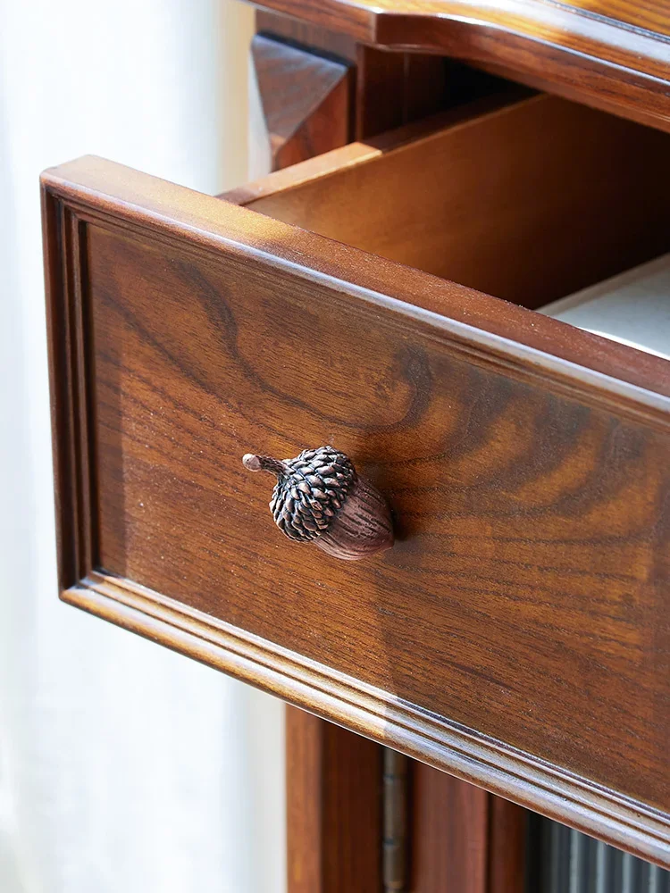 

American retro acorn door handle drawer tatami wardrobe shoe cabinet wine cabinet door single hole round small handle