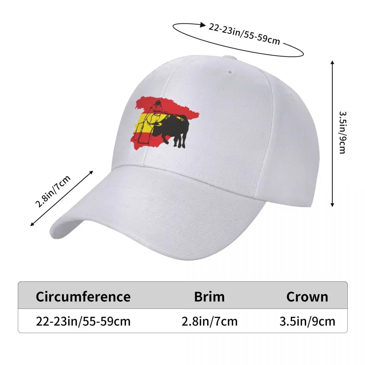 Spain Bullfight Toreo Baseball Cap For Men Cotton Hats Adjustable Hat Fashion Casual Cap Truck Driver Hat