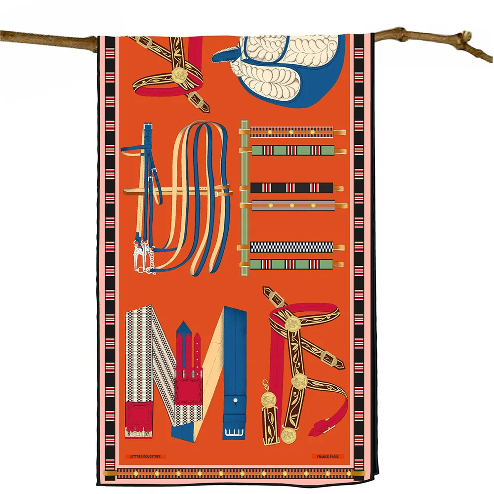 

Long Silk Scarf Luxury Designers Scarves Hand-rollerd Edges Shawls Hair Bag Belt Neck Decoration Mother Christmas Gifts