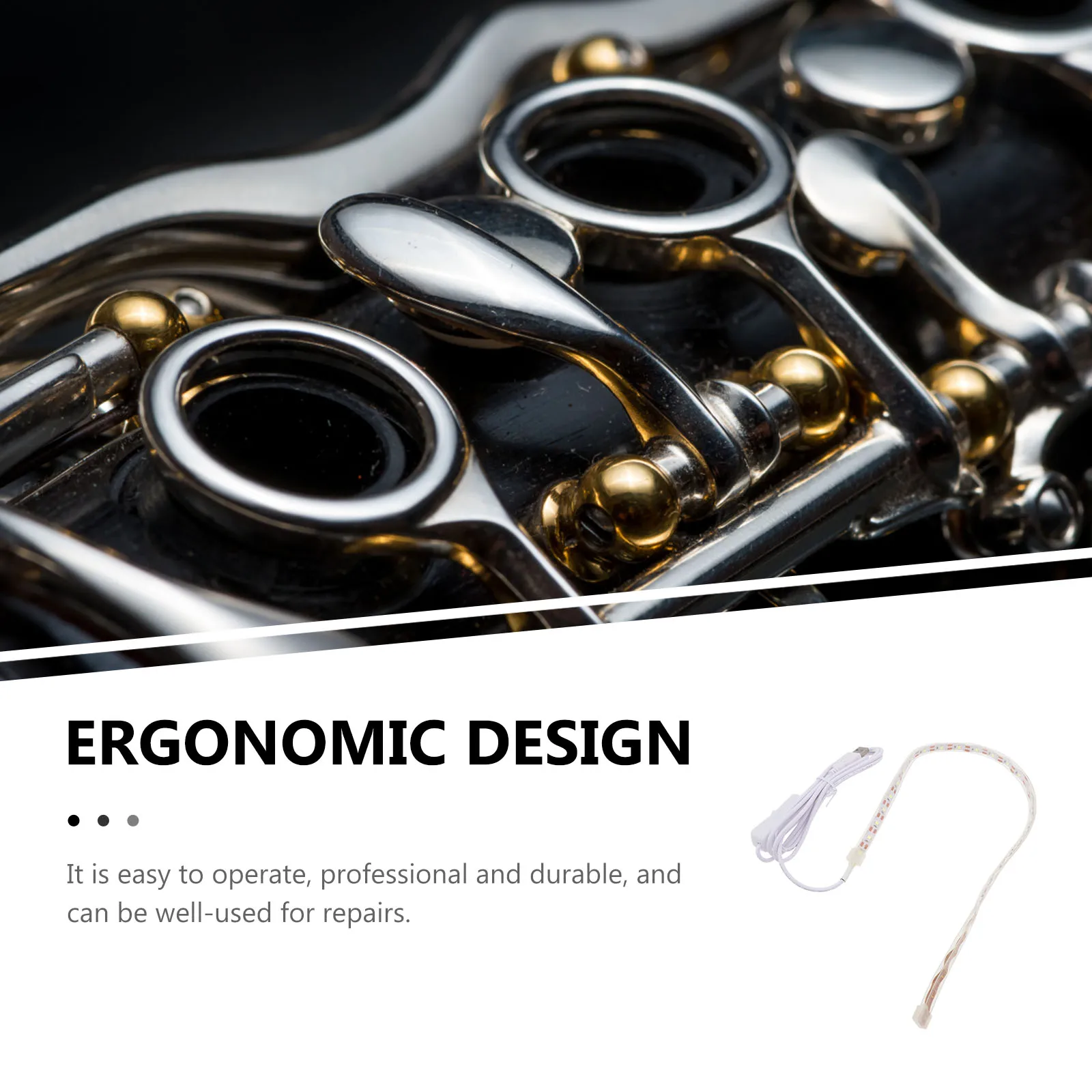 Wind Instrument Leak Detection Light Strip USB Saxophone Repair Tool Flute Clarinet Leak Detection Tool Durable Practical