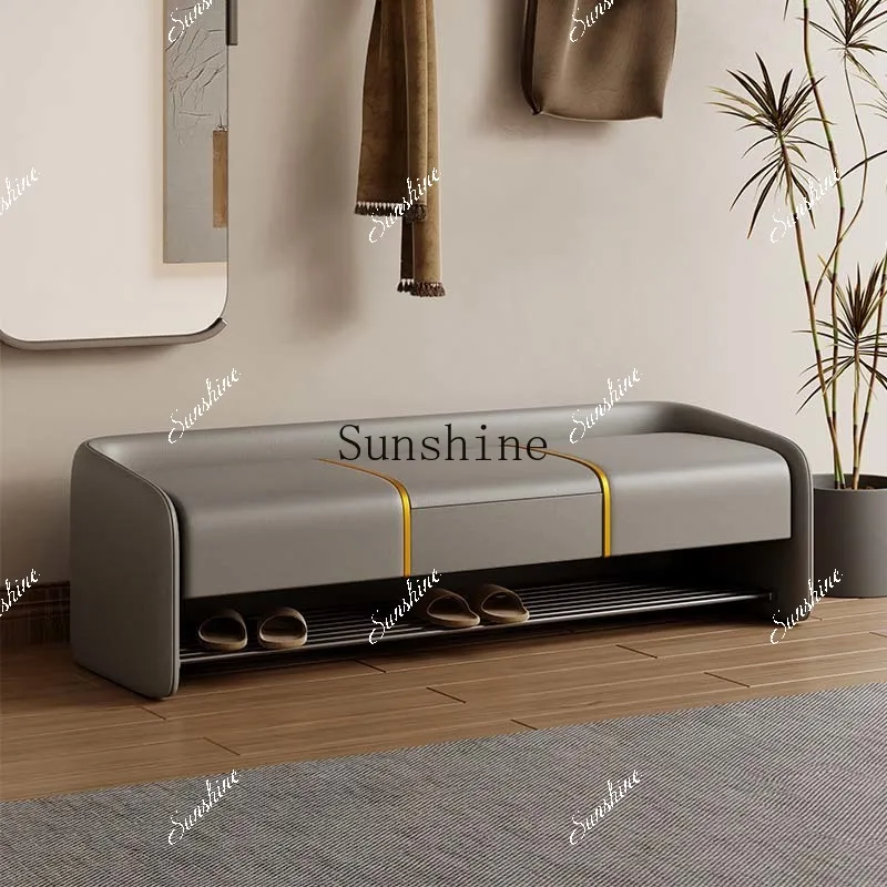 

Italian minimalist shoe changing stool entrance locker FT