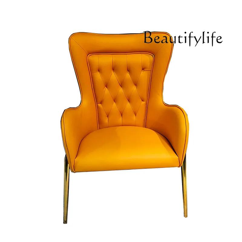 

High-end dining table small apartment marble modern conference table and chair light luxury stainless steel table combination