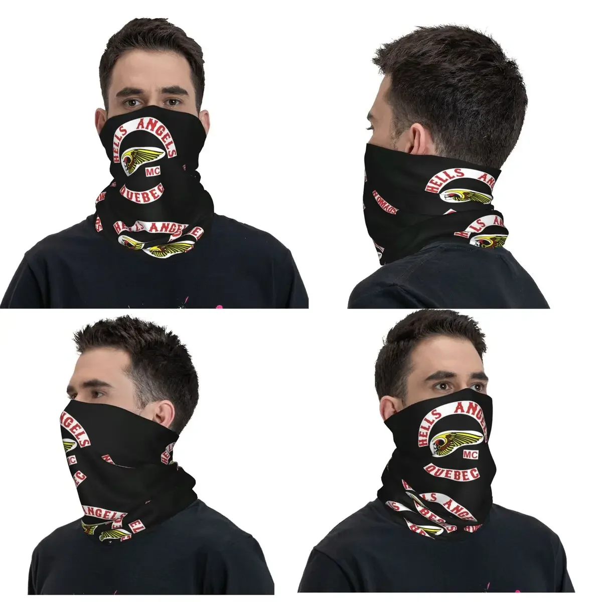 Hells Angels Logo Bandana Neck Cover Printed Mask Scarf Multi-use Cycling Scarf Cycling For Men Women Adult Washable