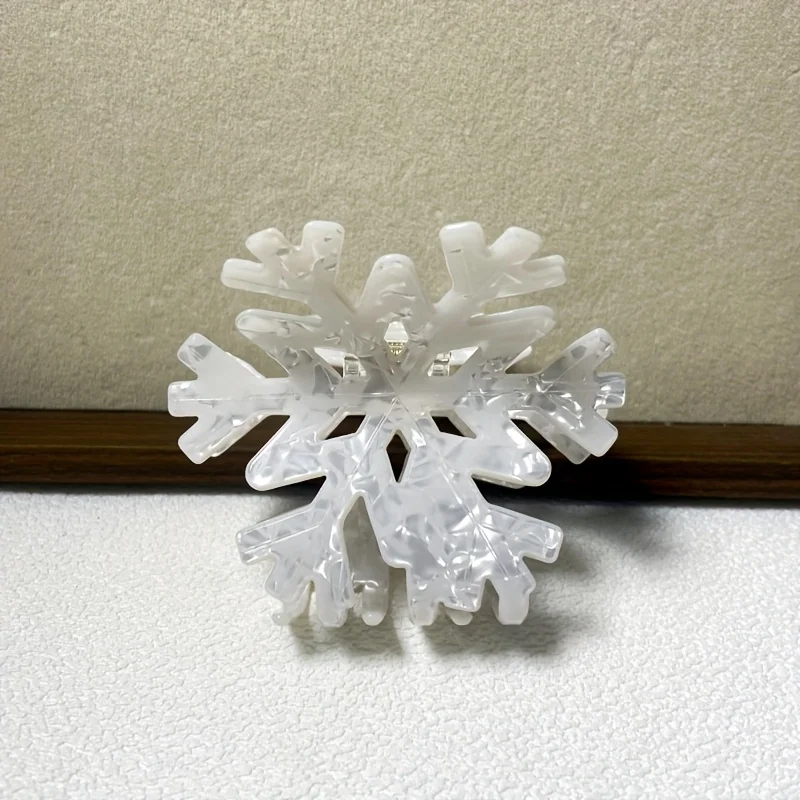 1 große Schneeflocken-Haarspange – robuster Haargriff, elegante Winter-Haarnadel für Frauen, rutschfeste Haarklammer für den Alltag, modisch
