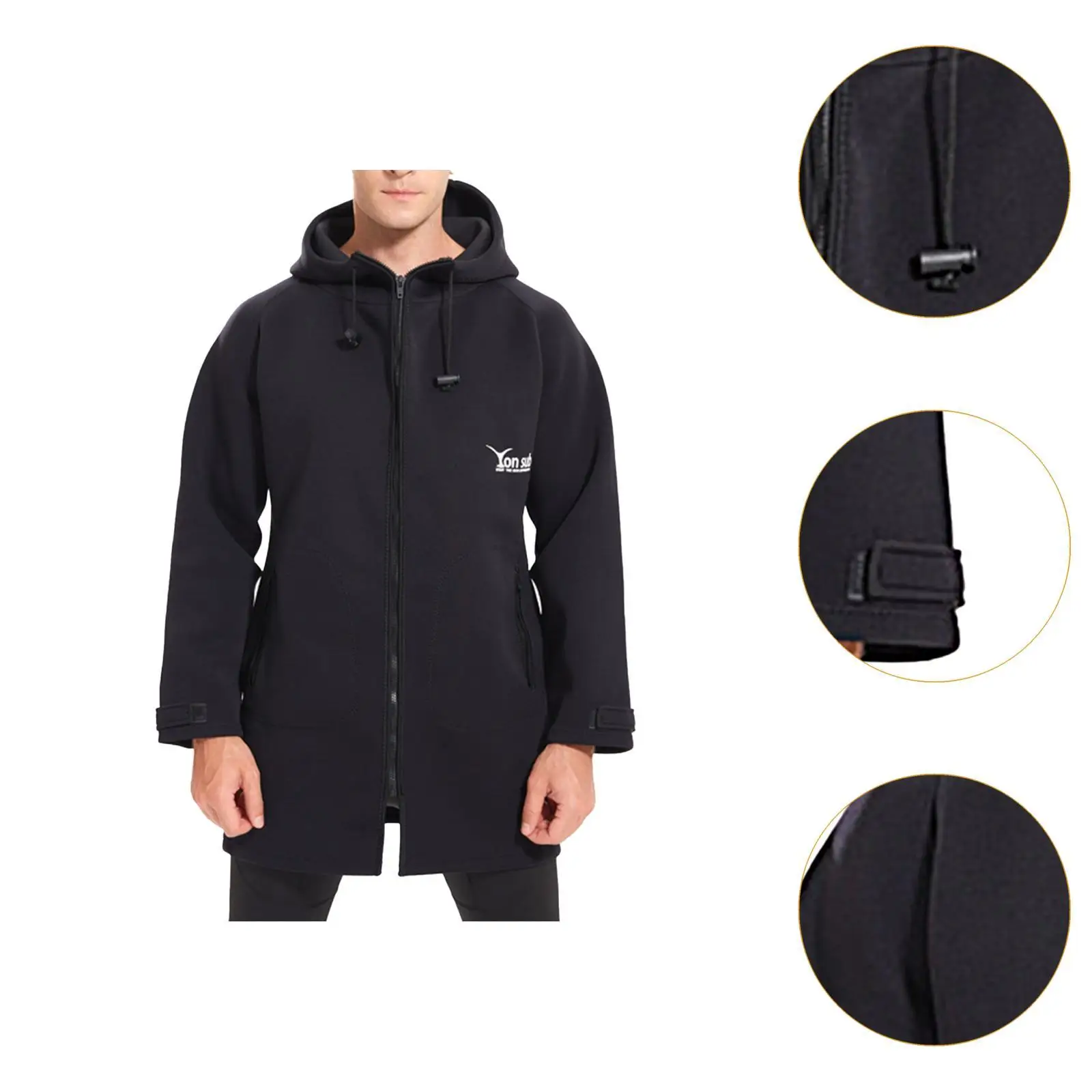 

Waterproof Parka Jacket Water Resistant Windproof Sun Protection Warm Coat for