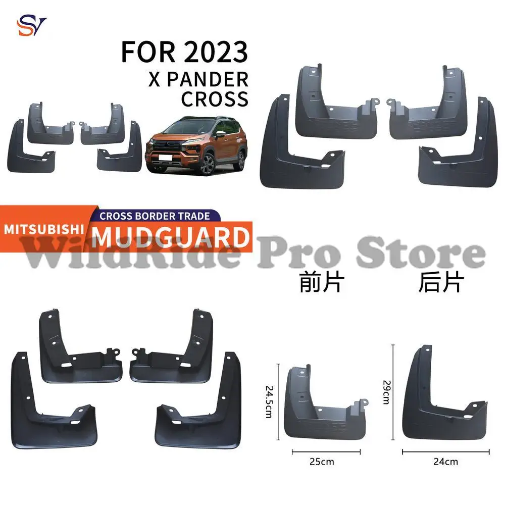 

Front & Rear Mud Flaps for 2023 Mitsubishi Xpander Cross PP Material Easy Installation Soft Rubber Tire Protection