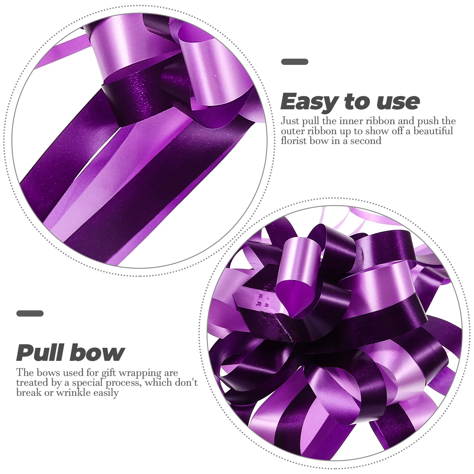 

10 Pcs Gift Basket Butterfly Flower Ribbon Wedding Decor Big Bow for Plastic Bows Pull