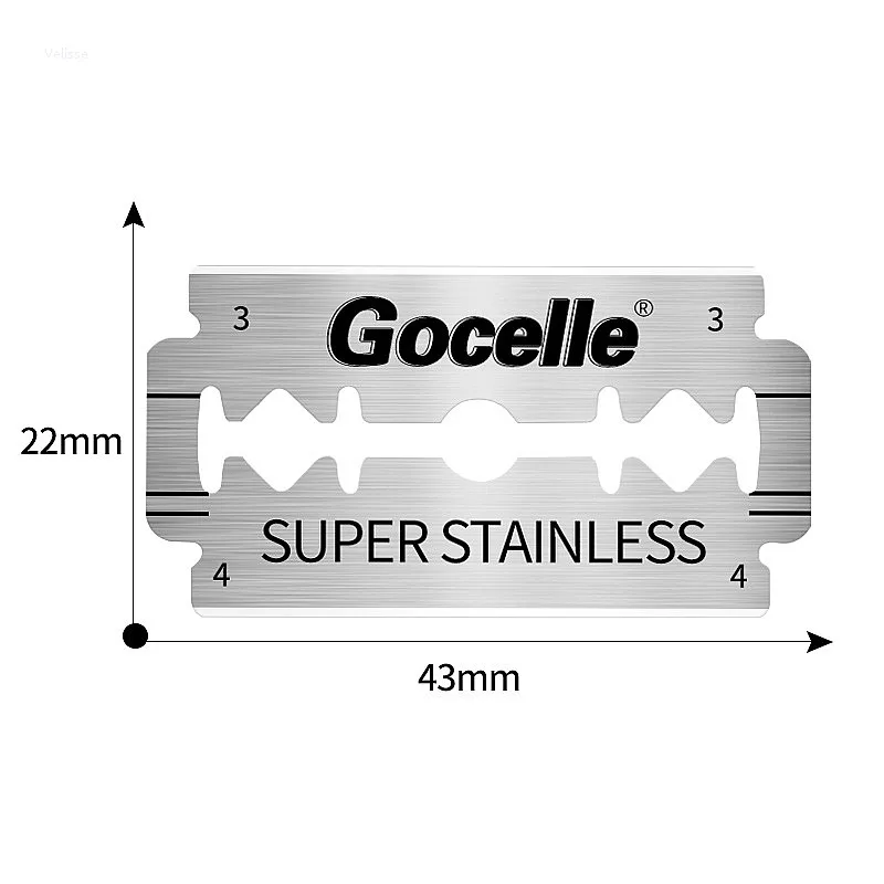 Double Edge Vintage Style Stainless Steel Razor Blades For Men Shaving Hairdressing Eyebrow Trimming Face Grooming Tool Refills