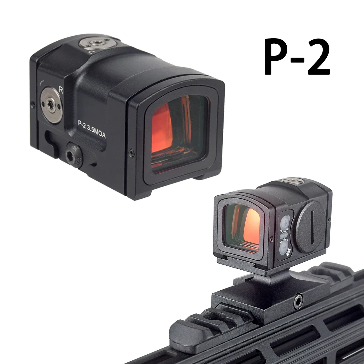 

P2 P-2 Red Dot Sight 3.5 MOA 1.54 Riser Mount Hunting Optics Scope For Pistol Glock 17 MOS Airsoft Rifle Collimator 20mm Rail