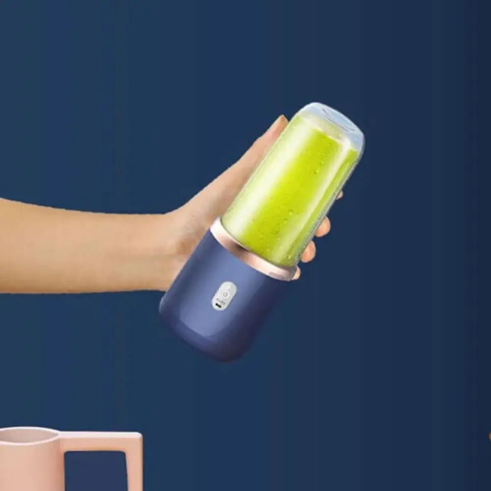 Household USB Charging Electric Juicer Juice Maker Blue/Pink Fruit Juicer Cup 400ml Smoothie Blender Milkshake image 3