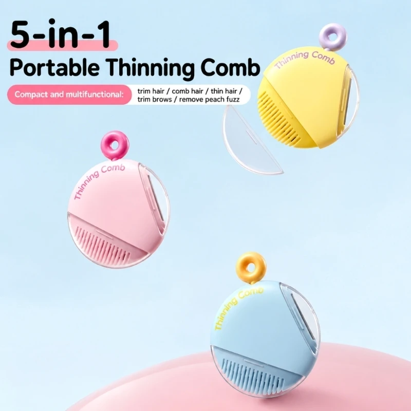 652C Handheld Manual Hair Trimmer Comb with Integrated Blade and Comb Teeth for Section-by-Section Trimming and Hair Shaping