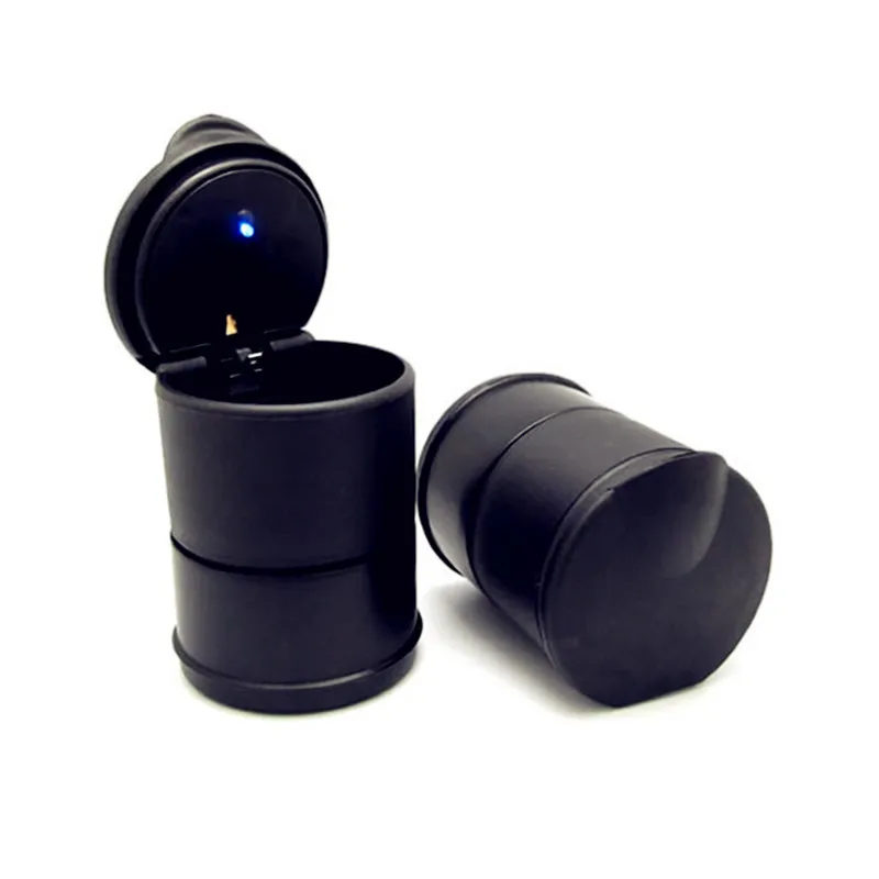 1PCS Portable LED Smoke Car Ashtray Cigarette Ash Holds Cup Automatic Light Indicator Ashtray Car Cup Holder